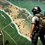 Home 12 배틀그라운드 시즌별 변화 요약 - **Season 1 Nostalgia:** "A lone PUBG Mobile player in simple clothing parachuting onto the original ...