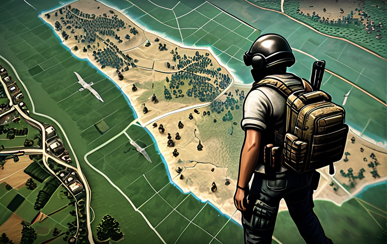 배틀그라운드 시즌별 변화 요약 - **Season 1 Nostalgia:** "A lone PUBG Mobile player in simple clothing parachuting onto the original ...