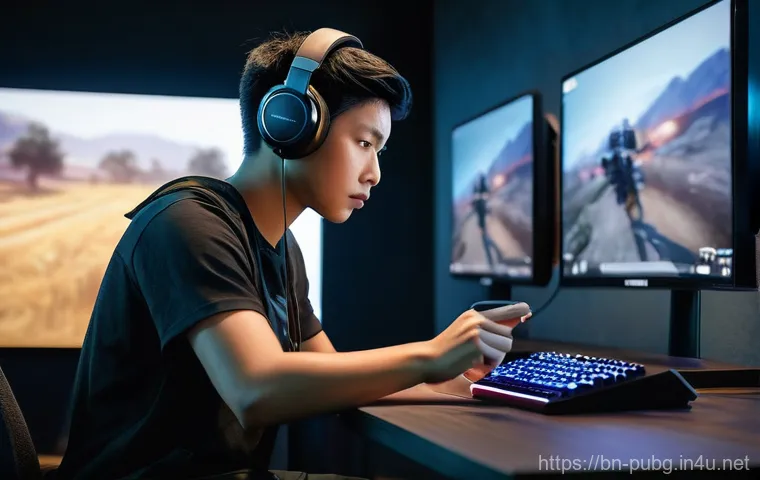 배틀그라운드 대회 참가 방법 - **Dedicated PUBG Mobile Player Practicing Aim and Reflexes**
    A highly focused young adult (male ...